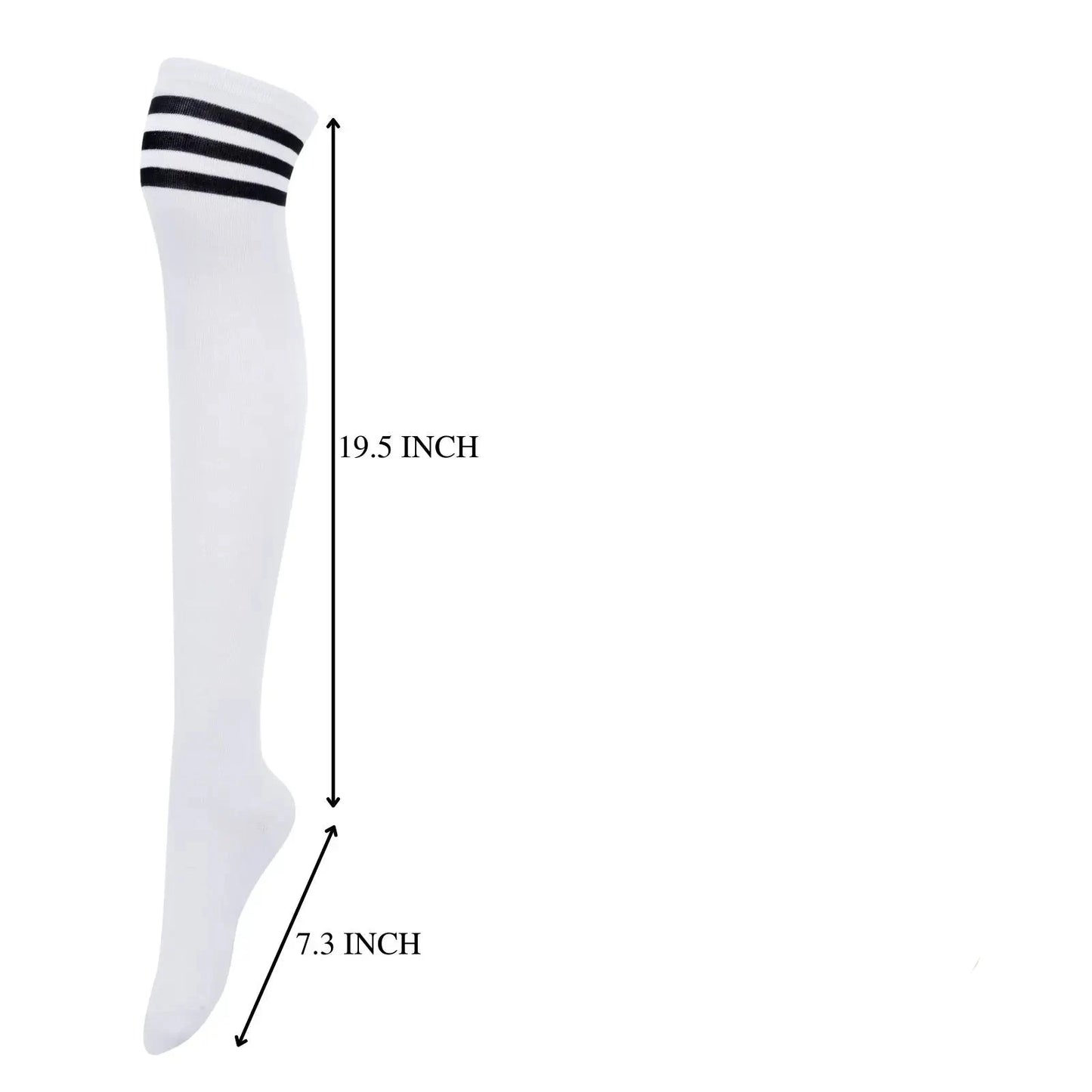 White Knee-High Socks- 2 pairs