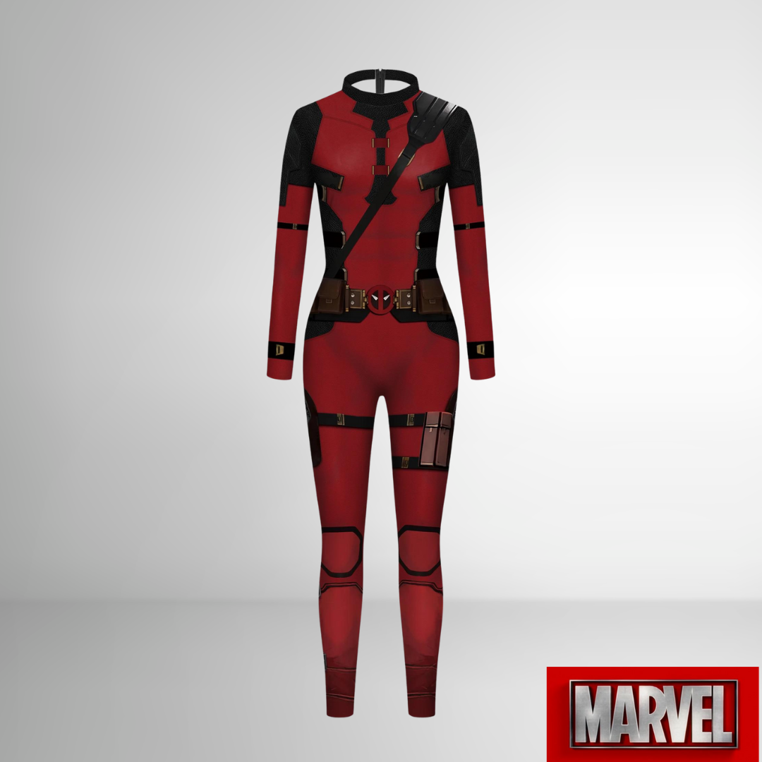 Deadpool Jumpsuit Costume - Select your Size