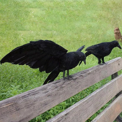 Spooky Black Crow Fake Bird