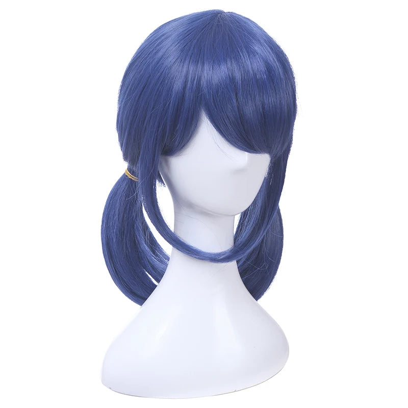 Dark Blue Double Ponytails Wig