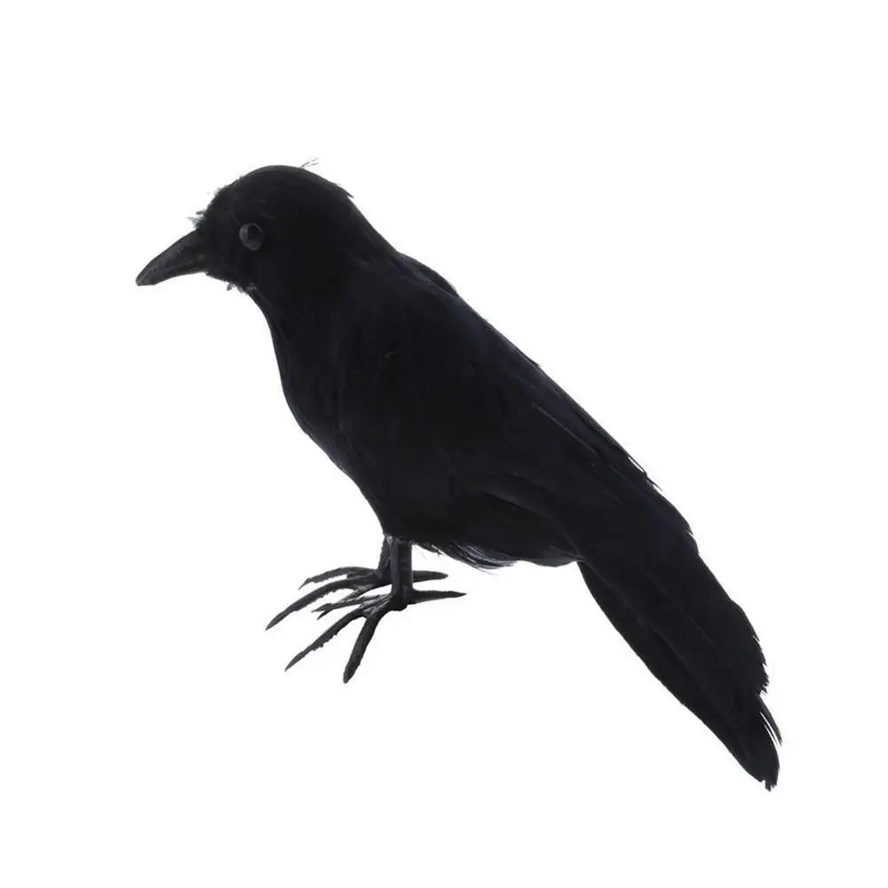 Spooky Black Crow Fake Bird