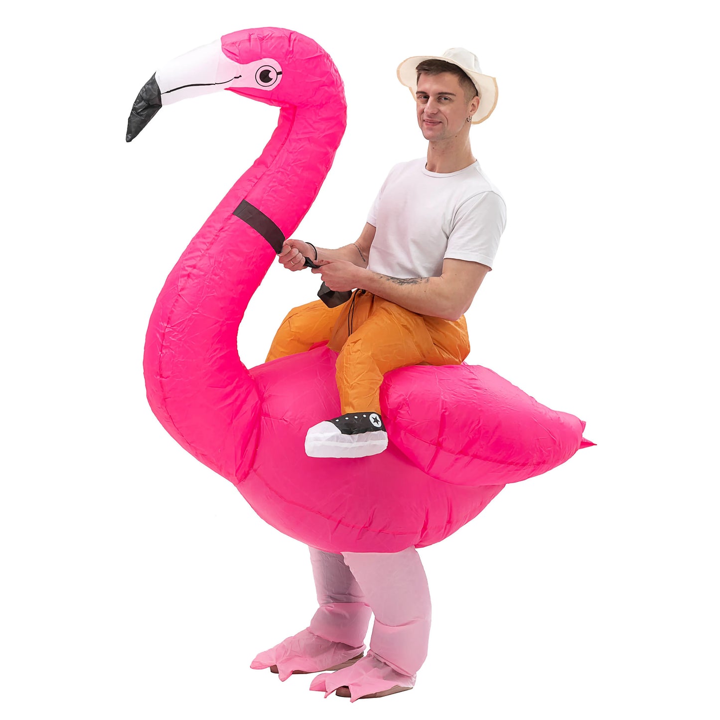 Adult Flamingo Riding Inflatable Costume