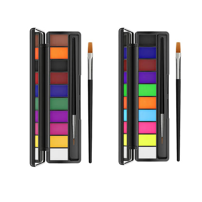 10 Colors Face Paint Palette