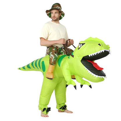 Adult Dinosaur Riding Inflatable Costume