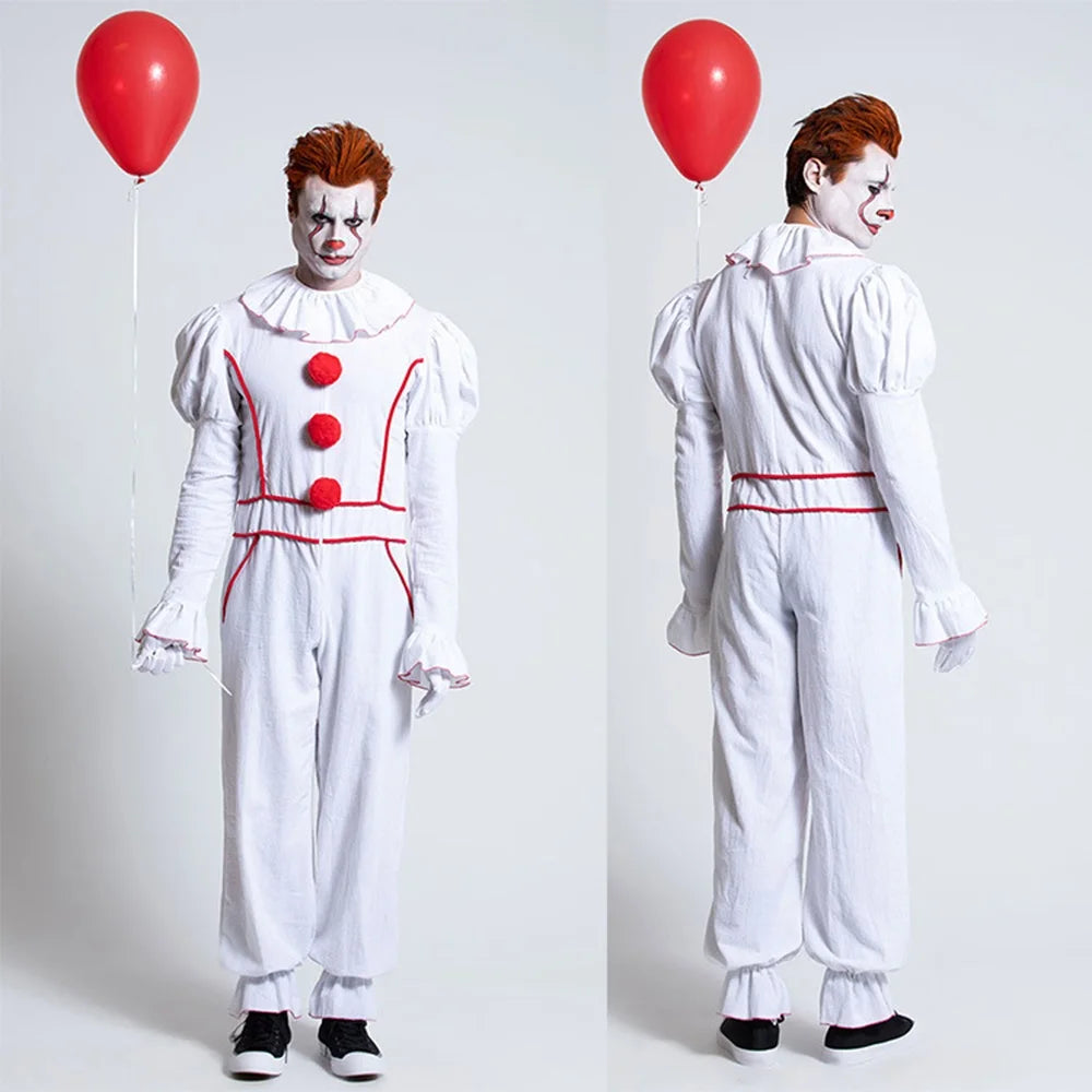 Couple White Clown Costume