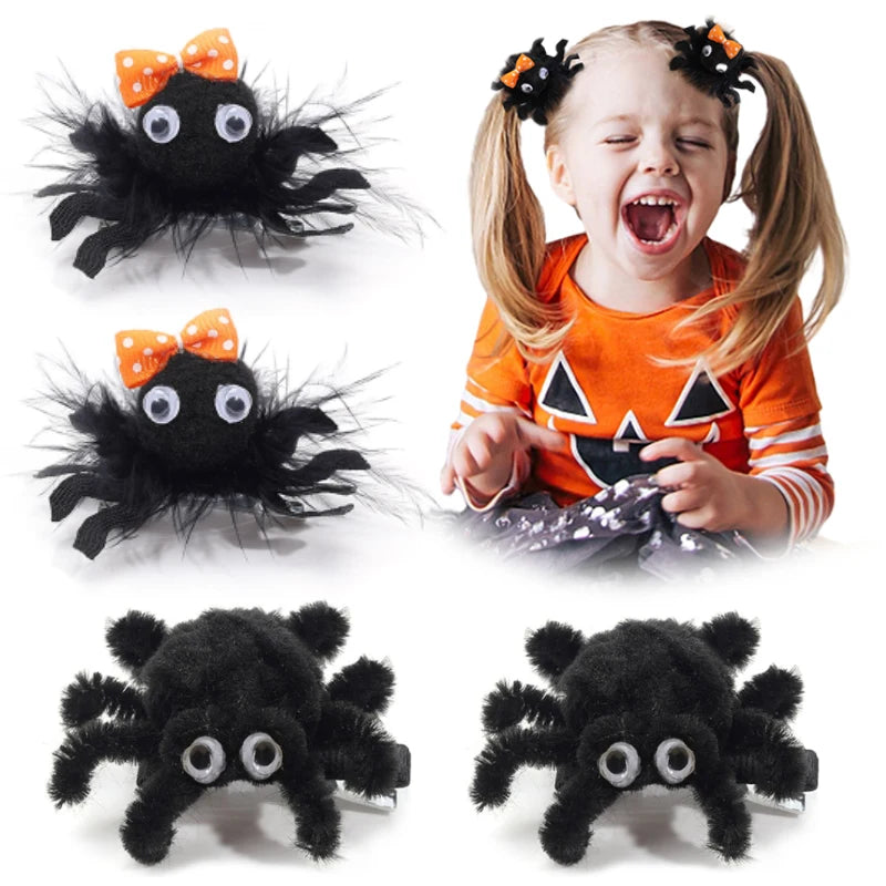 Halloween Spider Hair Clips- 2Pcs