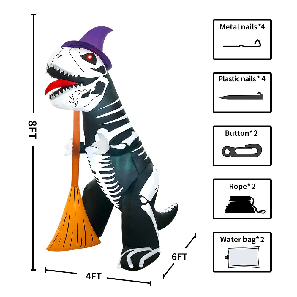 Haunted T-Rex Inflatable Decoration- 8ft