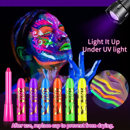 UV Neon Face Painting Kit