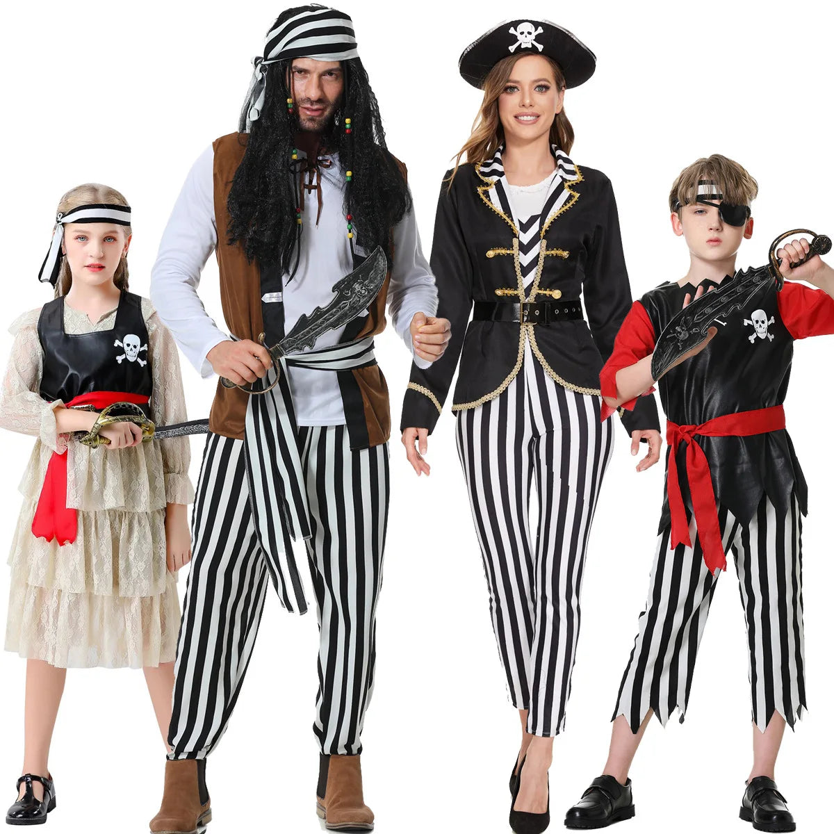 Family Captain Pirate Costume Set