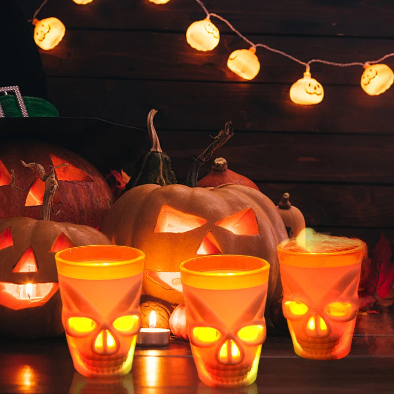 LED Halloween Skull Cup- 3Pcs