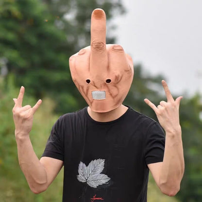 Middle Finger Latex Mask