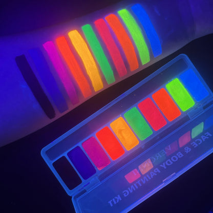 Fluorescent Neon Face and Body Painting Palette