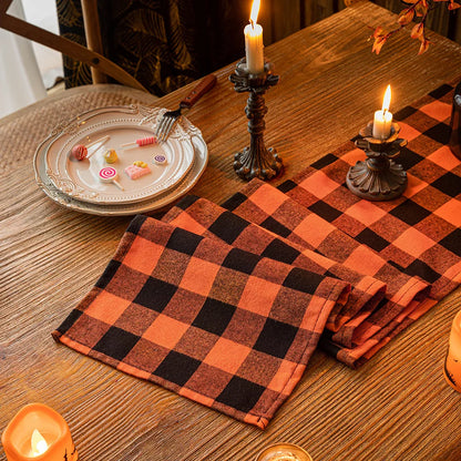 Halloween Plaid Table Runner