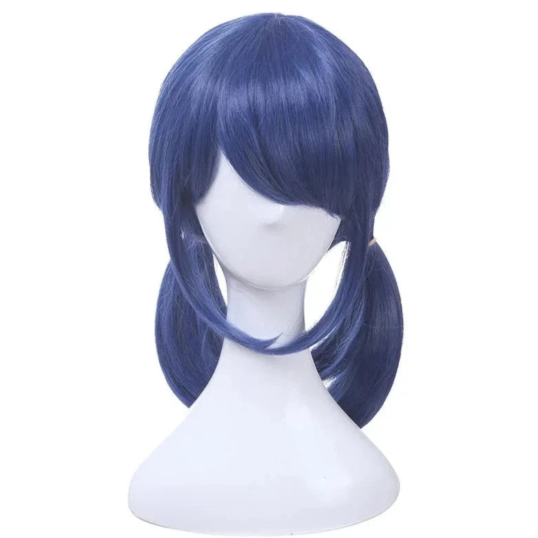 Dark Blue Double Ponytails Wig