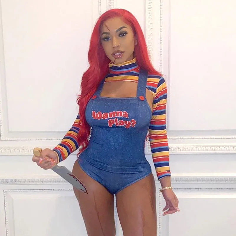 Ladies chucky costume best sale