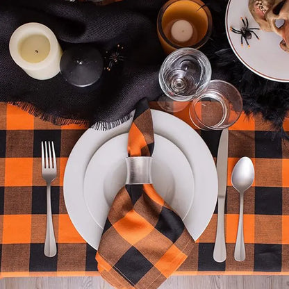 Halloween Plaid Napkins- 6pcs