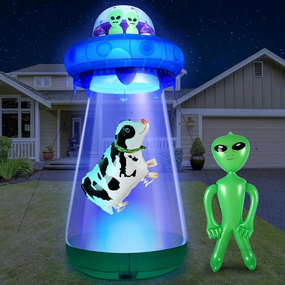 Inflatable UFO Cow Abduction- 9 FT