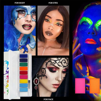 Fluorescent Neon Face and Body Painting Palette