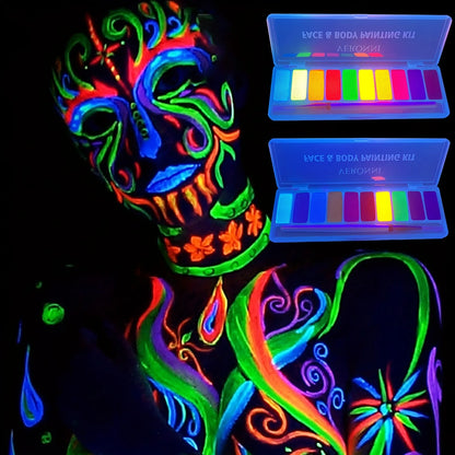 Fluorescent Neon Face and Body Painting Palette