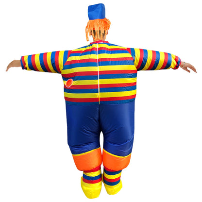 Adult Stripe Clown Inflatable Costume