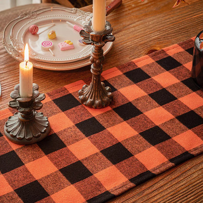 Halloween Plaid Table Runner