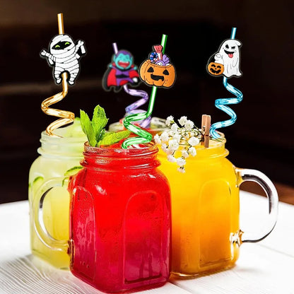 Halloween Reusable Straw- 8 pcs