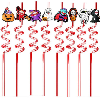 Halloween Reusable Straw- 8 pcs