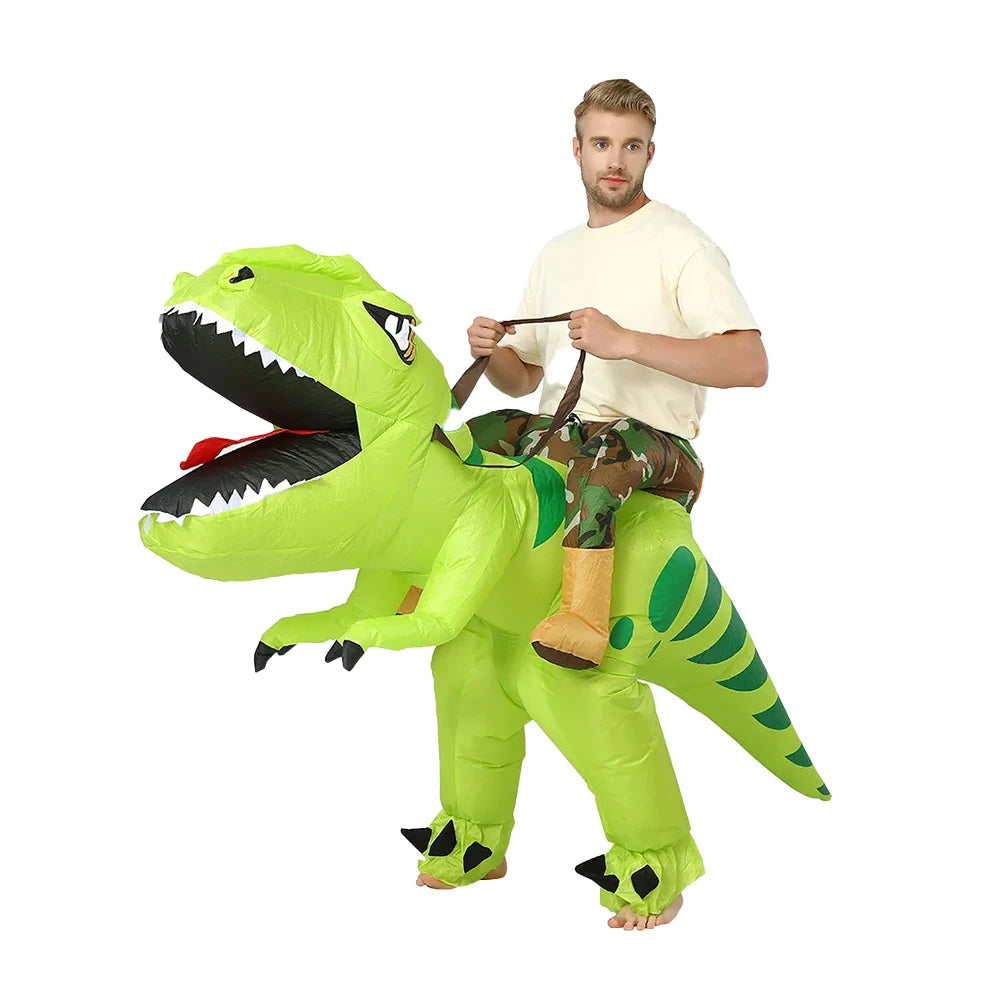 Adult Dinosaur Riding Inflatable Costume