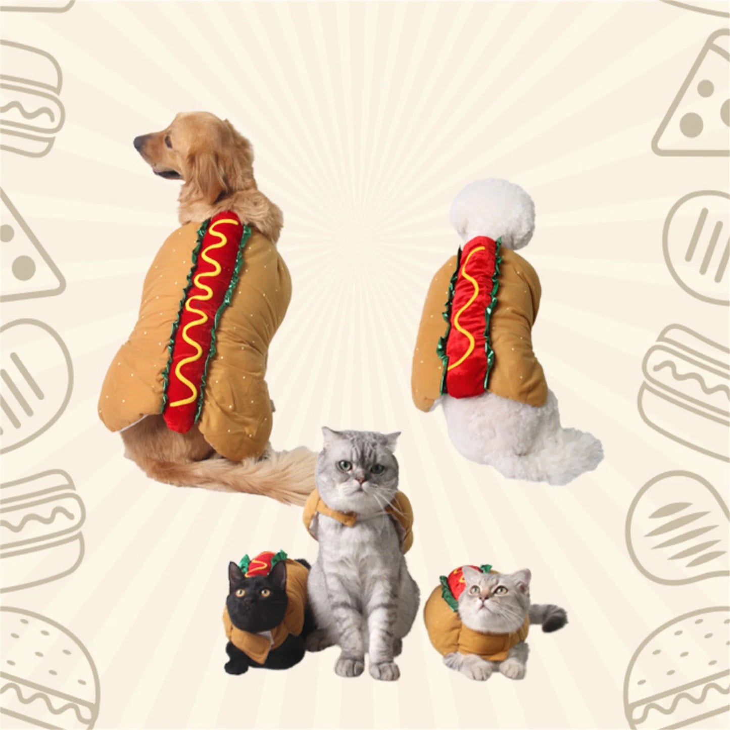 Hot Dog Pet Halloween Costume