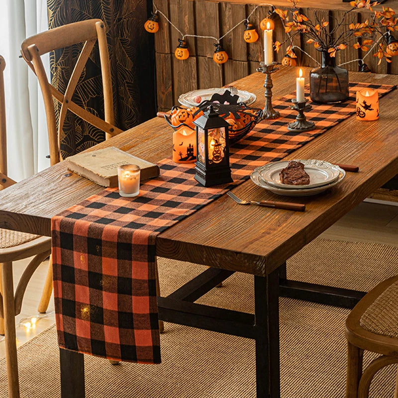 Halloween Plaid Table Runner