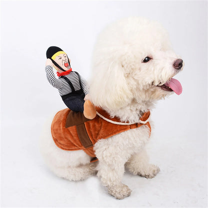 Funny Cowboy Rider Pet Halloween Costume