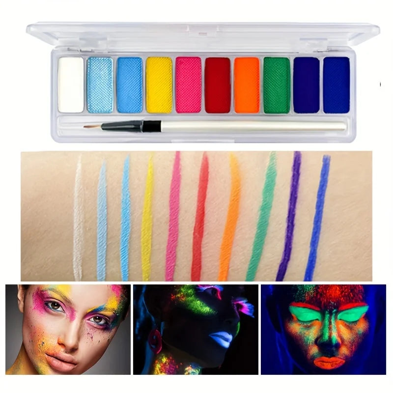 Fluorescent Neon Face and Body Painting Palette