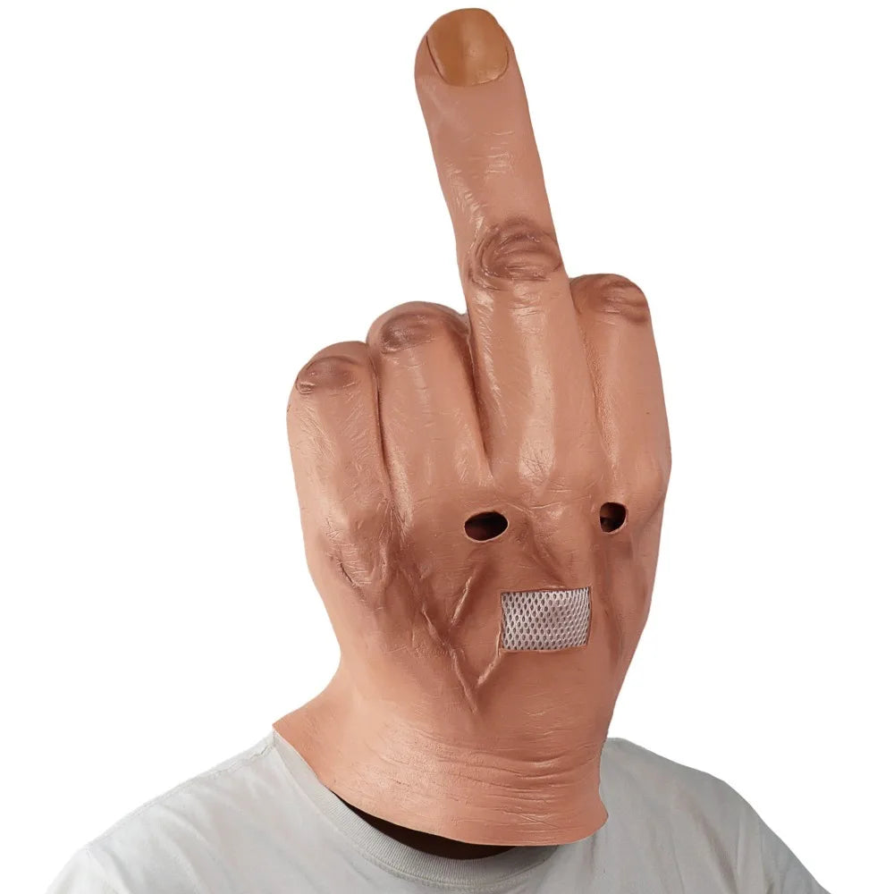 Middle Finger Latex Mask