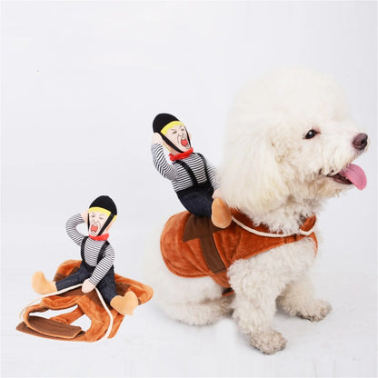 Funny Cowboy Rider Pet Halloween Costume