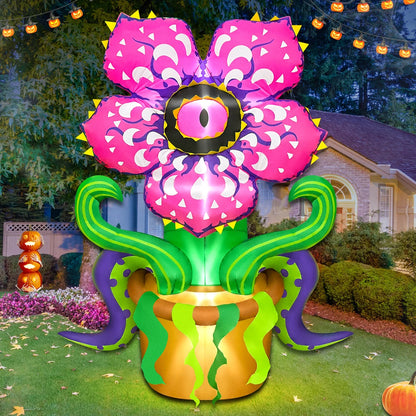 Haunted Eyeball Flower Inflatable Decoration- 6ft