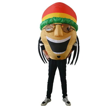 Adult Bob Marley Inflatable Costume