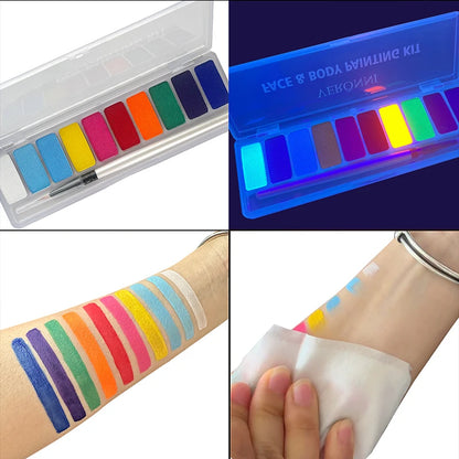 Fluorescent Neon Face and Body Painting Palette