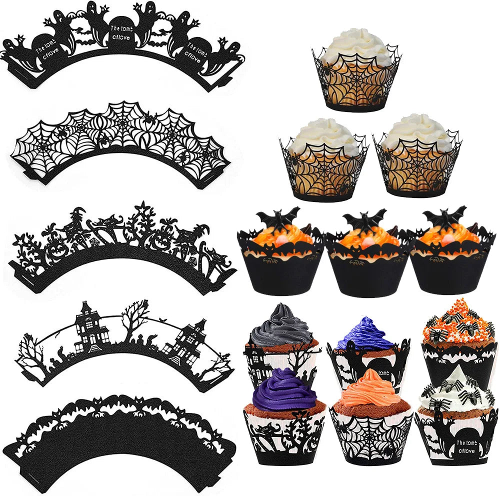 Halloween Cupcake Wrappers- 12pcs