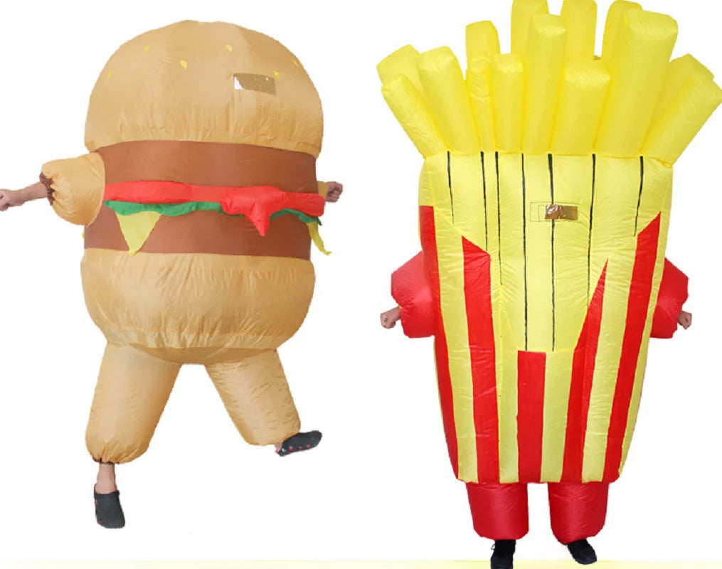 Adult Burger and Fries Inflatable Costume