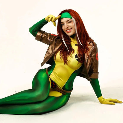 X-Men Rogue Anna Marie Costume Jumpsuit