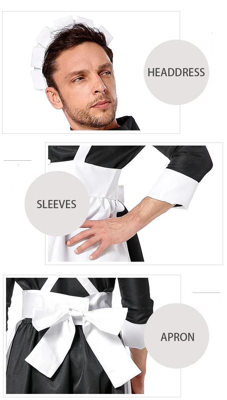 Men's Maid Costume Set