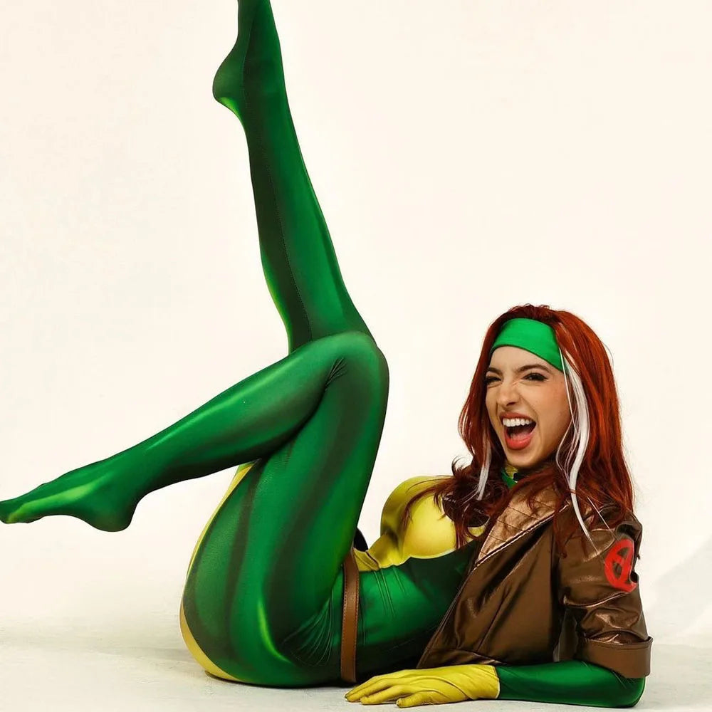 X-Men Rogue Anna Marie Costume Jumpsuit