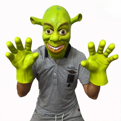 Shrek Latex Mask and Gloves