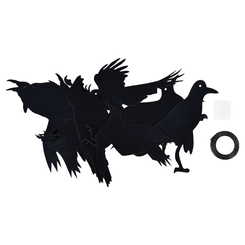 Halloween Black Crow Hanging Garland