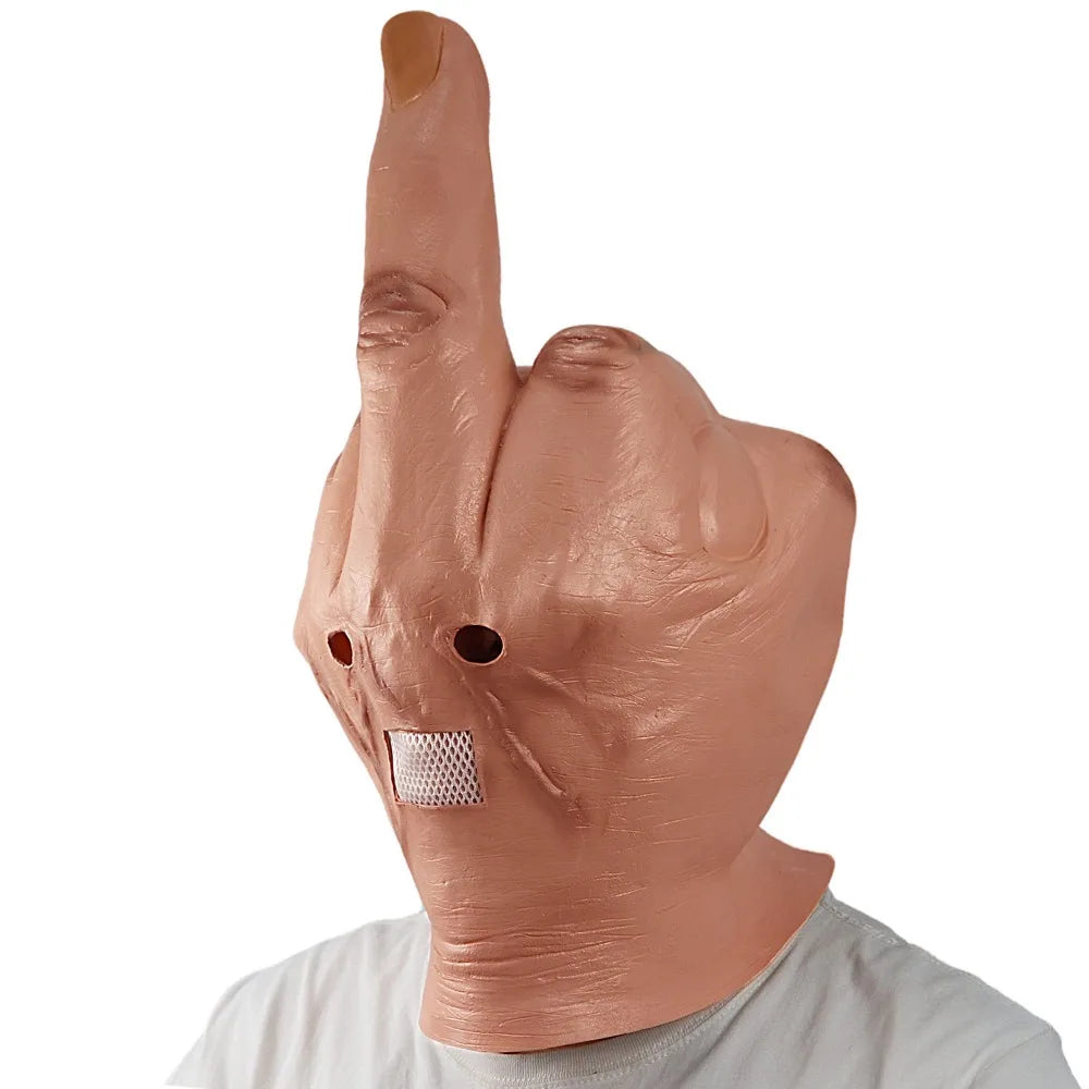 Middle Finger Latex Mask