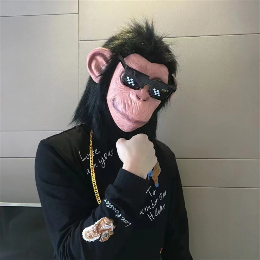 Monkey with Glasses Mask