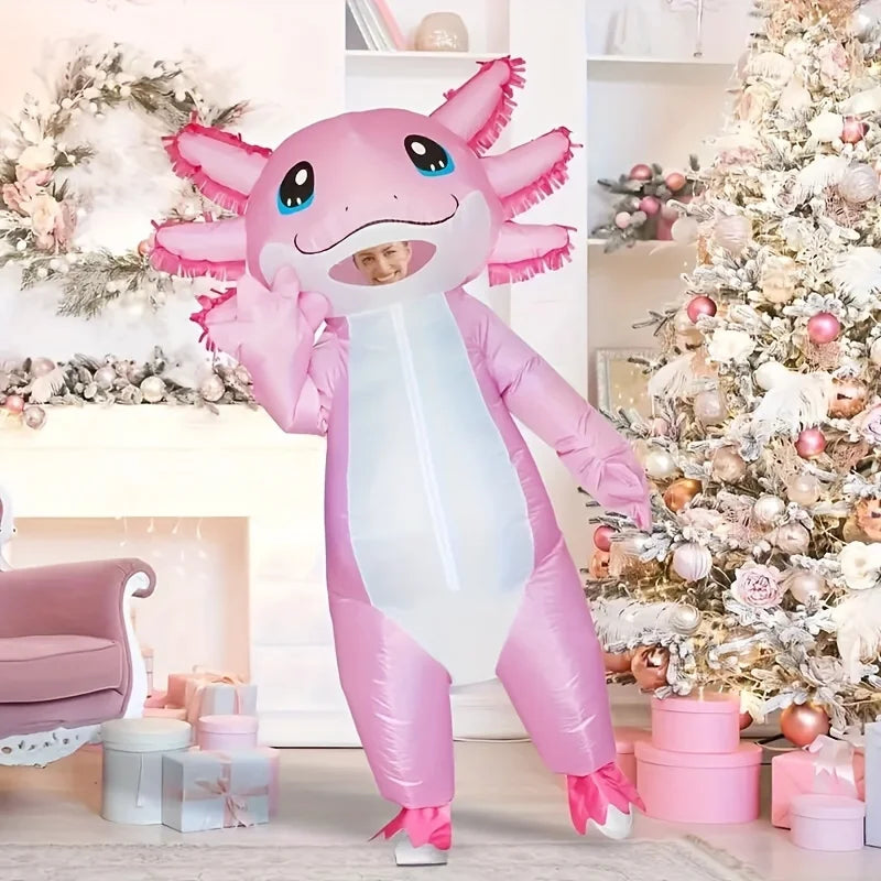 Adult Pink Salamander Inflatable Costume