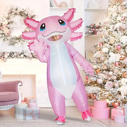 Adult Pink Salamander Inflatable Costume