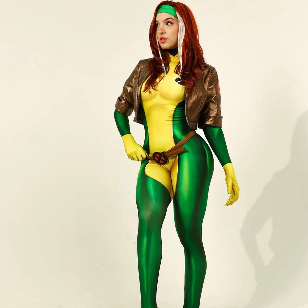 X-Men Rogue Anna Marie Costume Jumpsuit