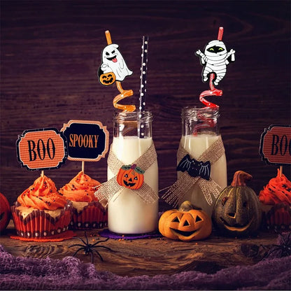 Halloween Reusable Straw- 8 pcs